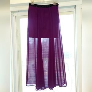 forever 21 sheer purple skirt size M.